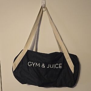 Charcoal Gray Travel Duffel Bag with Light Straps